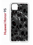 Чехол-накладка Huawei Honor 9S/Y5p 2020 Kruche Print Skull gray