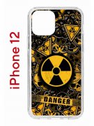 Чехол-накладка iPhone 12/12 Pro Kruche Print Danger