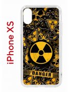 Чехол-накладка iPhone X/XS Kruche Print Danger