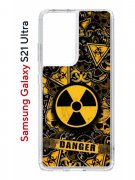 Чехол-накладка Samsung Galaxy S21 Ultra Kruche Print Danger