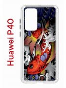 Чехол-накладка Huawei P40 (583862) Kruche PRINT Кои
