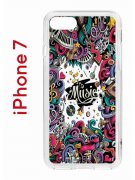 Чехол-накладка iPhone 7/8/SE (2020) Kruche Print Music