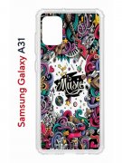 Чехол-накладка Samsung Galaxy A31 (587679) Kruche PRINT Music