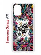 Чехол-накладка Samsung Galaxy A71 Kruche Print Music