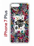 Чехол-накладка Apple iPhone 7 Plus (580664) Kruche PRINT Music