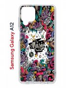Чехол-накладка Samsung Galaxy A12/M12 Kruche Print Music