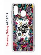Чехол-накладка Samsung Galaxy A20 2019 (580663) Kruche PRINT Music