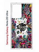 Чехол-накладка Samsung Galaxy Note 20 Ultra Kruche Print Music