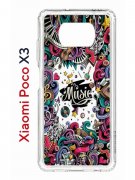 Чехол-накладка Xiaomi Poco X3 (593960) Kruche PRINT Music