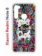 Чехол-накладка Xiaomi Redmi Note 8 Kruche Print Music