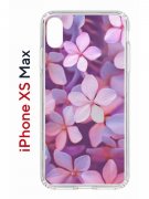 Чехол-накладка Apple iPhone XS Max (580655) Kruche PRINT Гортензия