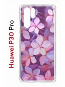 Чехол-накладка Huawei P30 Pro Kruche Print Гортензия