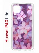 Чехол-накладка Huawei P40 Lite  (588940) Kruche PRINT Гортензия