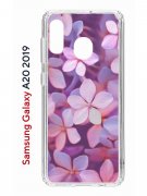 Чехол-накладка Samsung Galaxy A20 2019/A30 2019 Kruche Print Гортензия