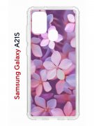 Чехол-накладка Samsung Galaxy A21S Kruche Print Гортензия