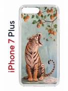 Чехол-накладка iPhone 7 Plus/8 Plus Kruche Print Тигр под деревом