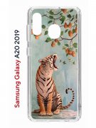 Чехол-накладка Samsung Galaxy A20 2019/A30 2019 Kruche Print Тигр под деревом