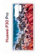 Чехол-накладка Huawei P30 Pro Kruche Print Морской берег
