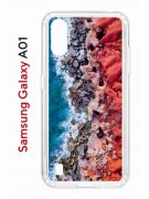 Чехол-накладка Samsung Galaxy A01/A015 Kruche Print Морской берег
