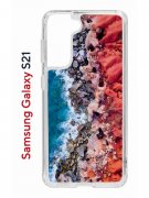 Чехол-накладка Samsung Galaxy S21 Kruche Print Морской берег