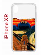 Чехол-накладка iPhone XR Kruche Print Cookie Scream