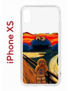 Чехол-накладка iPhone X/XS Kruche Print Cookie Scream