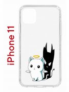 Чехол-накладка iPhone 11 Kruche Print Angel Demon