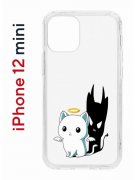 Чехол-накладка iPhone 12 mini Kruche Print Angel Demon