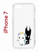 Чехол-накладка iPhone 7/8/SE (2020) Kruche Print Angel Demon