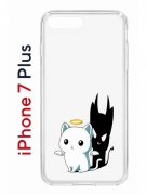 Чехол-накладка iPhone 7 Plus/8 Plus Kruche Print Angel Demon