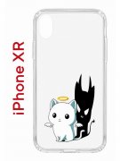 Чехол-накладка iPhone XR Kruche Print Angel Demon
