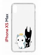Чехол-накладка iPhone XS Max Kruche Print Angel Demon
