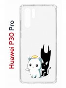 Чехол-накладка Huawei P30 Pro Kruche Print Angel Demon