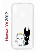 Чехол-накладка Huawei Y6 2019/Honor 8A/Honor 8A Pro/Honor 8A Prime/Y6s 2019 Kruche Print Angel Demon