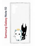 Чехол-накладка Samsung Galaxy Note 10 Kruche Print Angel Demon