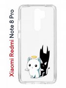 Чехол-накладка Xiaomi Redmi Note 8 Pro Kruche Print Angel Demon