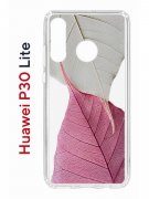 Чехол-накладка Huawei P30 Lite/Honor 20S/Honor 20 Lite/Nova 4e Kruche Print Pink and white