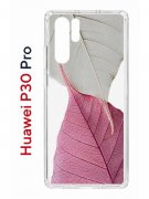 Чехол-накладка Huawei P30 Pro Kruche Print Pink and white