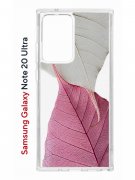 Чехол-накладка Samsung Galaxy Note 20 Ultra Kruche Print Pink and white