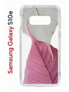 Чехол-накладка Samsung Galaxy S10e Kruche Print Pink and white