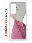 Чехол-накладка Samsung Galaxy S20 FE Kruche Print Pink and white