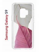 Чехол-накладка Samsung Galaxy S9  (580669) Kruche PRINT Pink and white