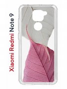 Чехол-накладка Xiaomi Redmi Note 9  (588931) Kruche PRINT Pink and white