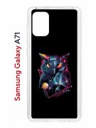 Чехол-накладка Samsung Galaxy A71 (582679) Kruche PRINT Retro Owl