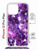 Чехол-накладка Apple iPhone 12 Pro Max (598924) Kruche PRINT Purple leaves