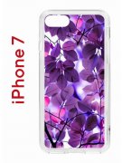Чехол-накладка iPhone 7/8/SE (2020)/SE (2022) Kruche Print Purple leaves