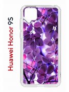 Чехол-накладка Huawei Honor 9S  (588929) Kruche PRINT Purple leaves
