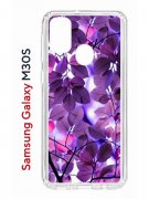 Чехол-накладка Samsung Galaxy M30S/M21 Kruche Print Purple leaves