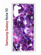 Чехол-накладка Samsung Galaxy Note 10 (580651) Kruche PRINT Purple leaves