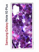 Чехол-накладка Samsung Galaxy Note 10+ Kruche Print Purple leaves
